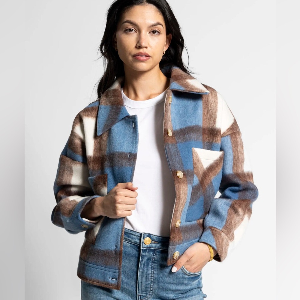 NWT Greylin Tristan plaid jacket Size L